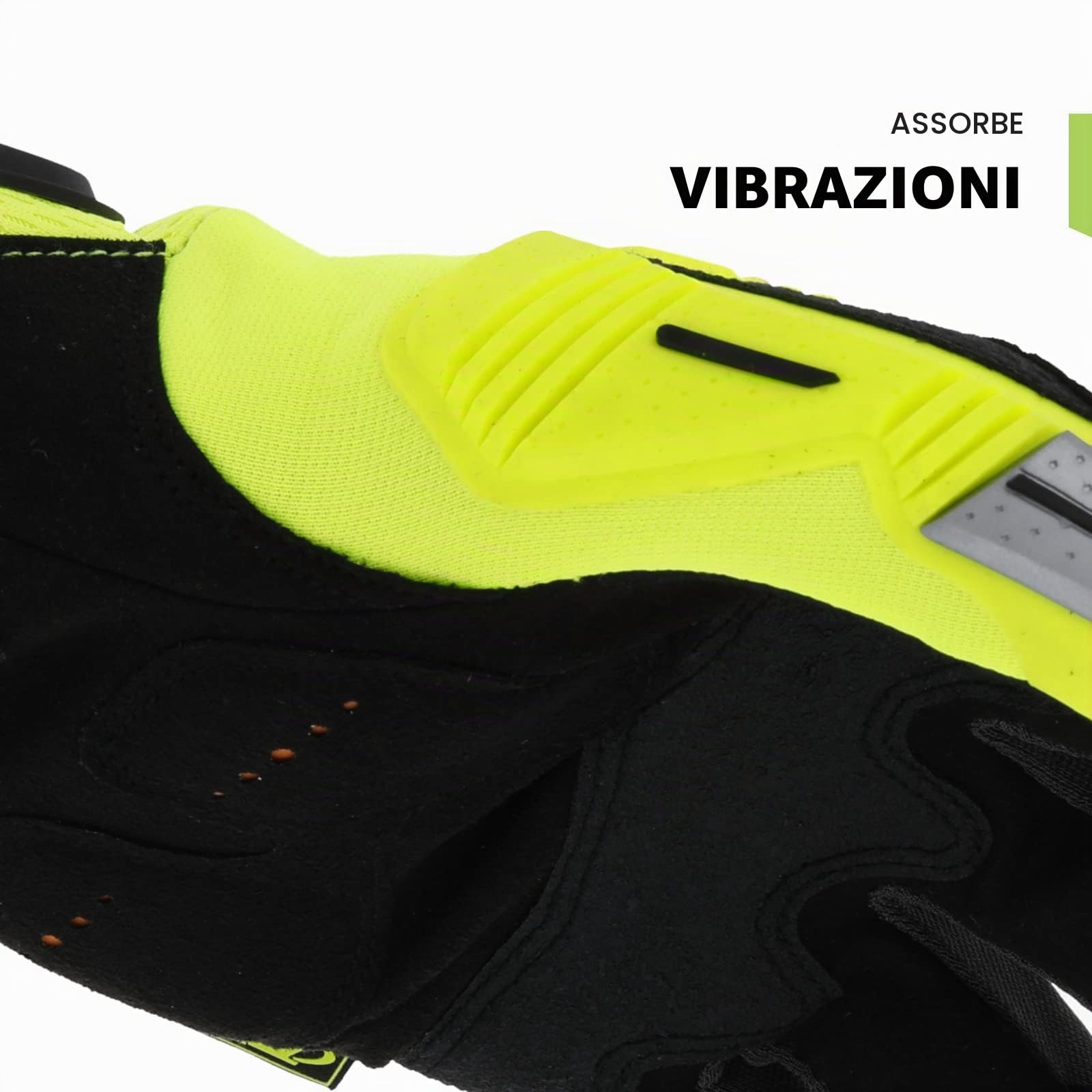 Mechanix Wear Guanti Hi-Viz M-Pact® (L, giallo fluorescente) | Giallo ad alta visibilità con materiale TrekDry, design antivibrazione e capacità touchscreen per la costruzione