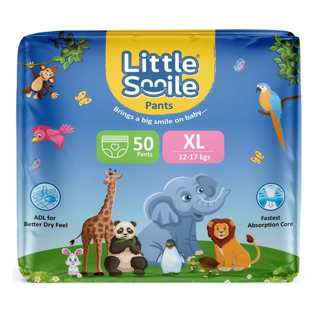 LITTLESMILE Baby Pants Extra Absorb Diapers - Extra Large -50 Pieces-image-37