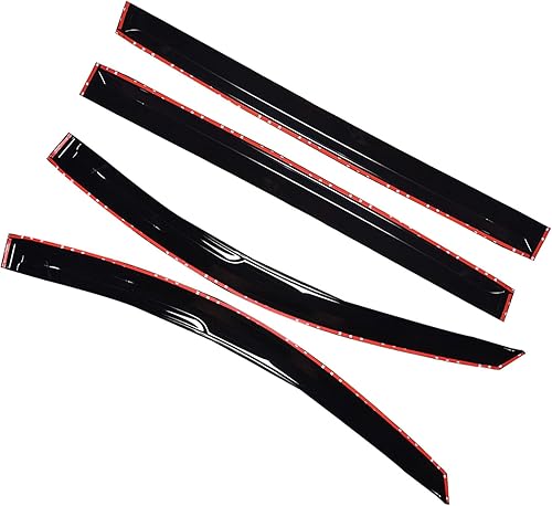 Miniatura 2 de Protectores de lluvia para ventana, 4 unidades de deflectores, deflector de ventana lateral para ventanas de coche, montaje exterior, acrílico,