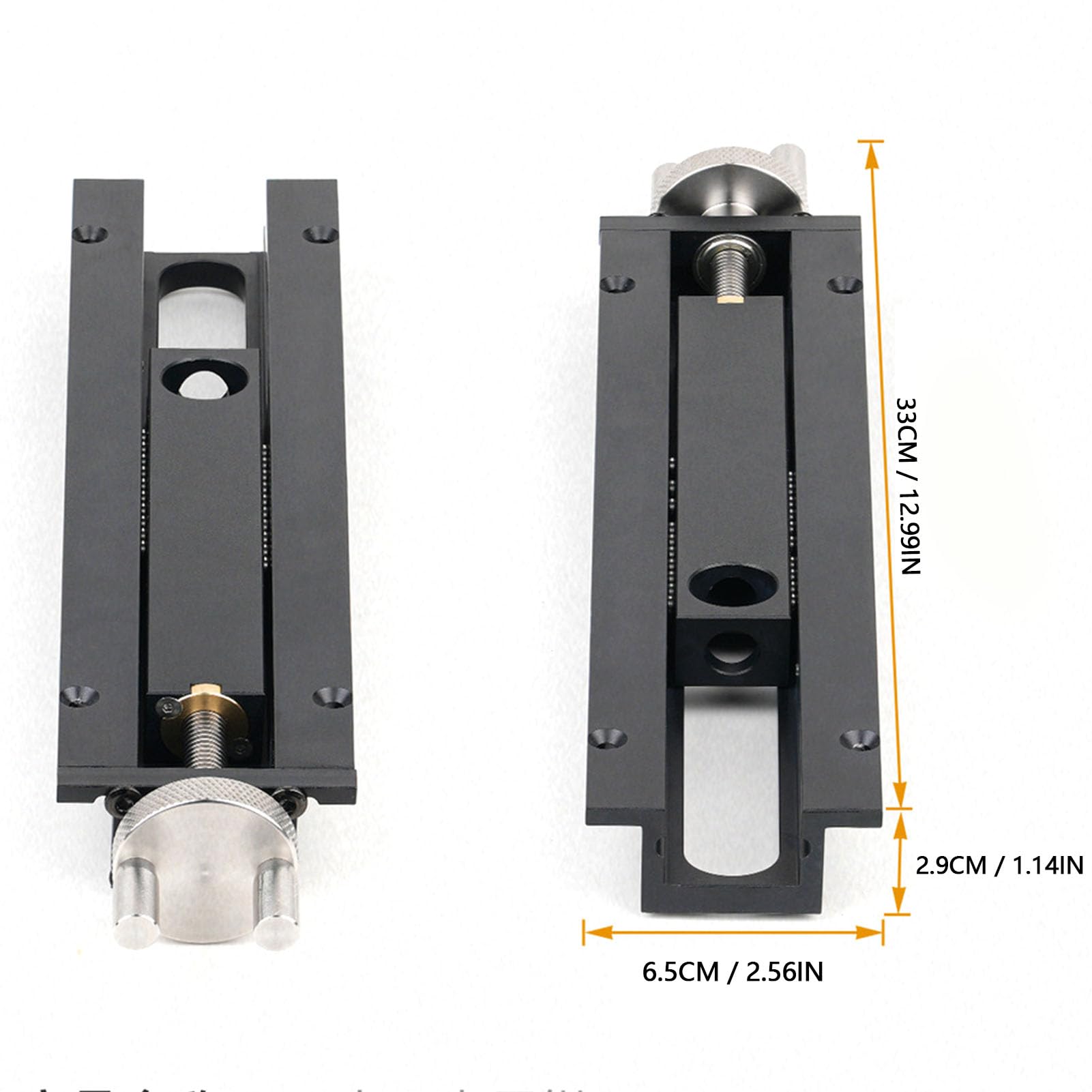 FTVOGUE Imadło Ogonowe do Obróbki Drewna, Skok od 0 do 110 Mm | 12,99 x 2,56 x 1,14 cala, stop aluminium, otwór 20 mm, szybka zmiana biegów, gładkie mocowanie pokrętłem ręcznym, warsztat