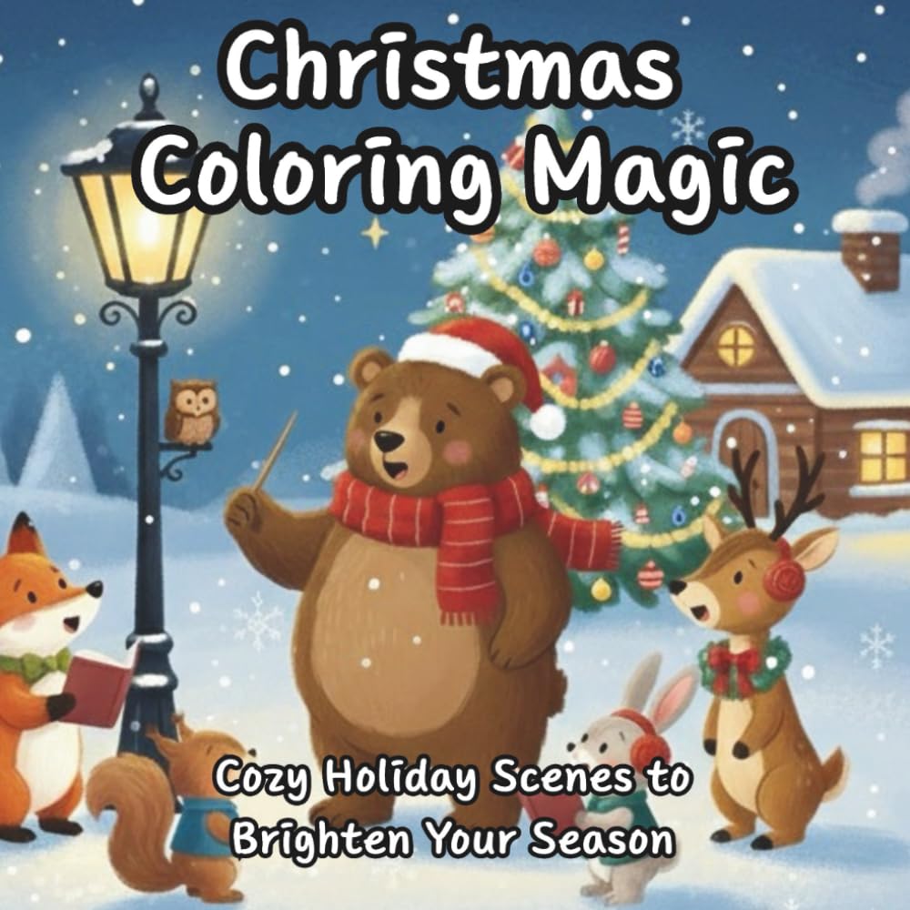 Christmas Coloring Magic: Cozy Holiday Scenes to Brighten Your Season (Easy Relax Coloring)