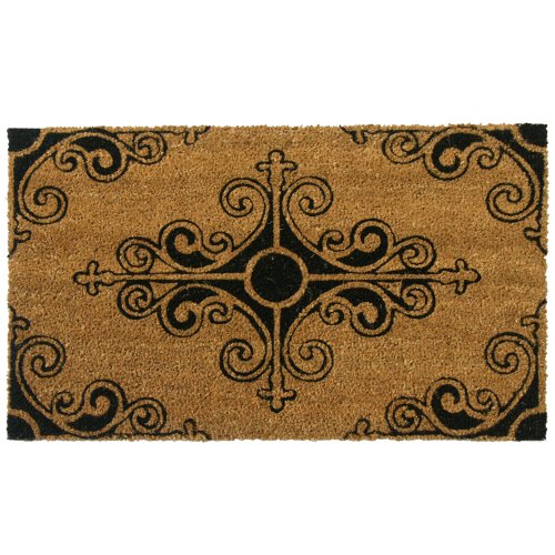 Rubber-Cal Traditional Fleur de Lis French Mat Coco Mat, 18 by 30-Inch Rubber-Cal Traditional Fleur de Lis French Mat Coco Mat, 18 by 30-Inch