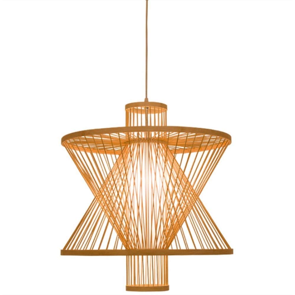Lustre cage à oiseaux zen en bambou pour chambre et salon de thé