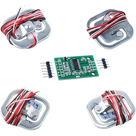 4pcs 50kg Load Cell Half Bridge Strain Gauge Human Body Scale Weight Sensor Compatible Arduino