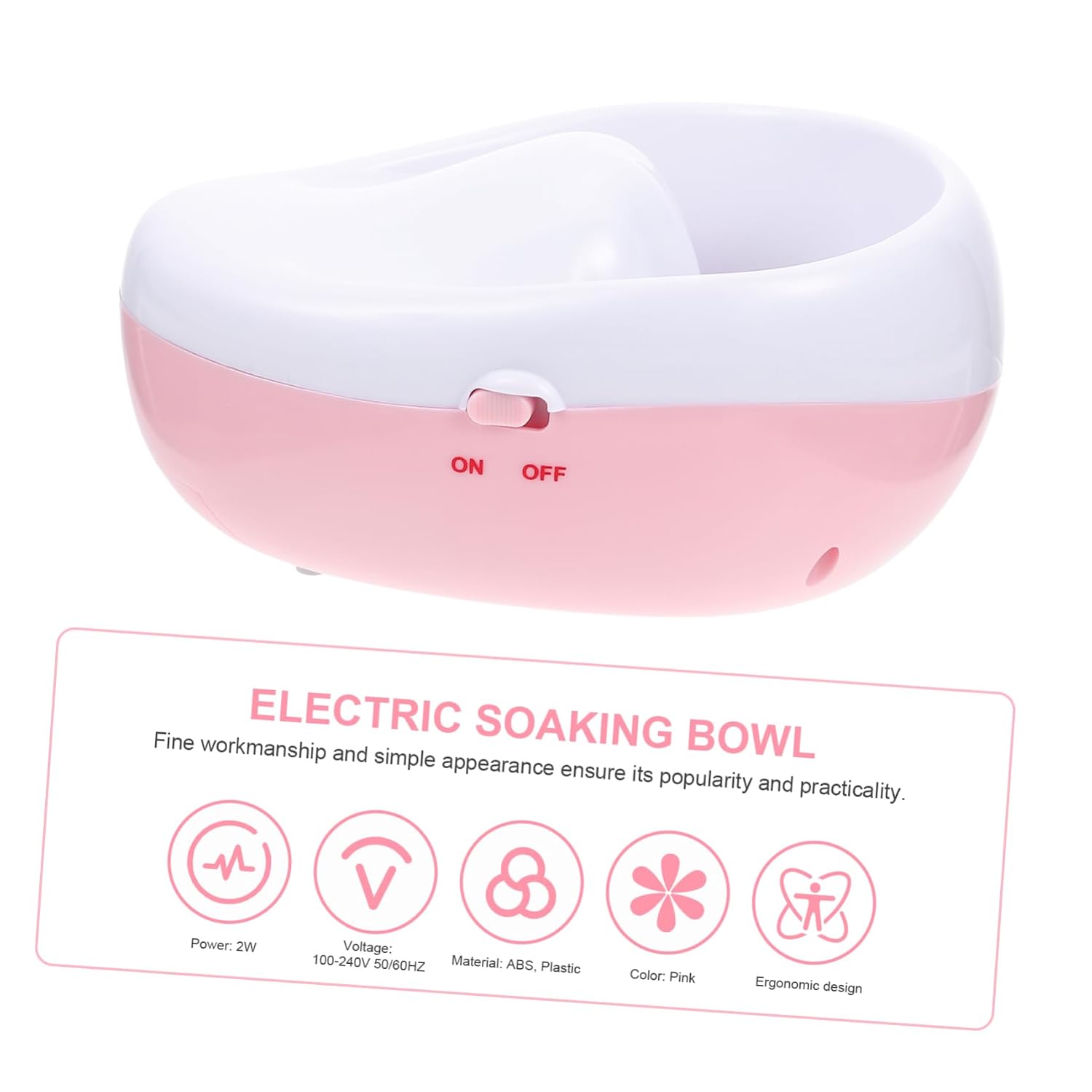 Practical Nail Dip Soak Bowl for Hand Electric Nail Soaking Bowl Us Plug