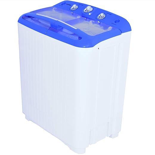 Syntrox Germany A+ 5,2 Kg Waschmaschine mit Pumpe und Schleuder Campingwaschmaschine Mini Waschmaschine