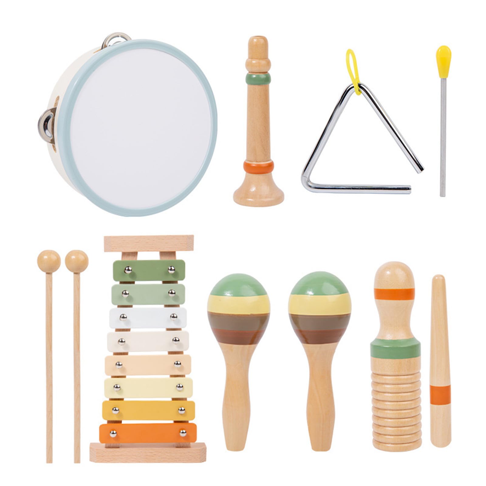 Interaktives Musikspielzeug, Rasseltrommel, Xylophon, Perkussionsspielzeug, Cartoon Holz für die frühe Musikerziehung, Kleinkindmusik