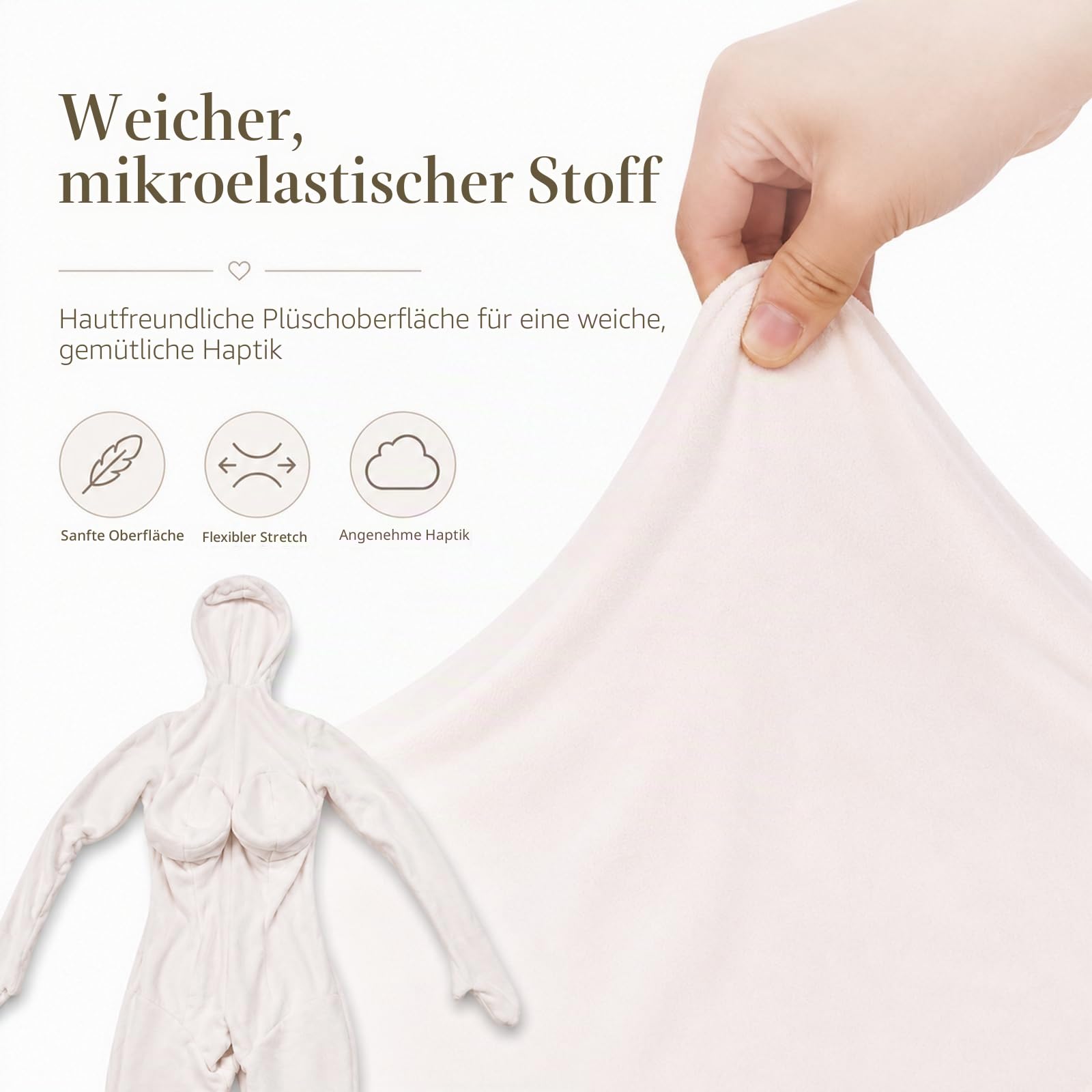 5,2 FT Menschenförmiges Wurfkissen Puppen Haut Volle Größe Plüsch Puppen Freundin Geschenke für Männer DIY Damen Kleidung
