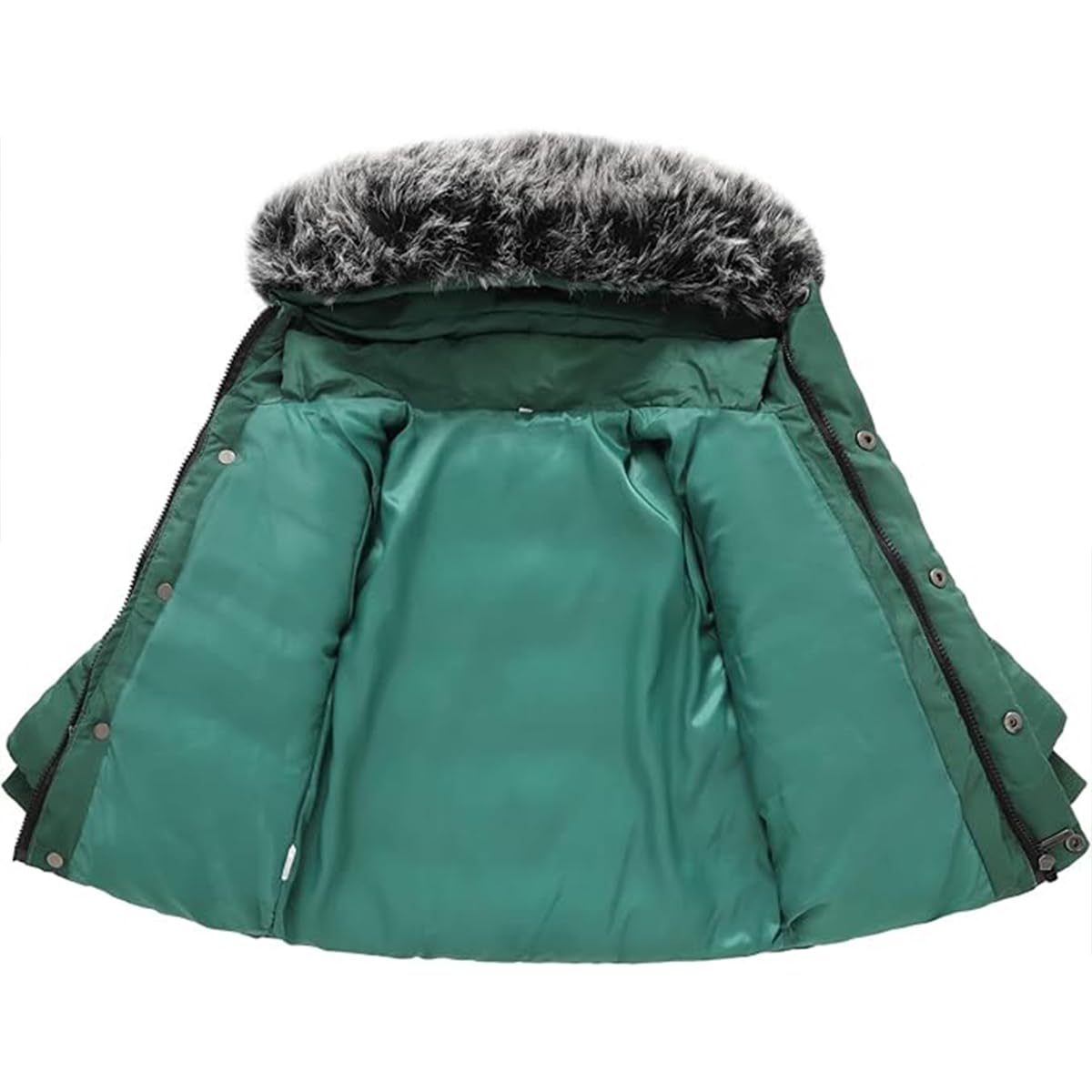 Enfant Garçon Fille Chaud Doudoune Manteau Veste à Capuche Fourrure d'Hiver Bébé Blouson à Manches Longues