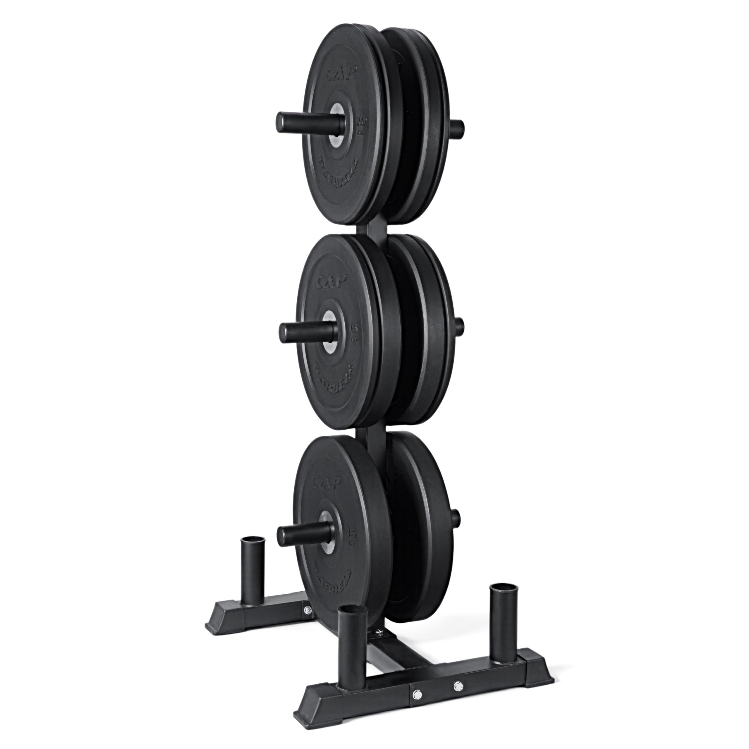 CAP 2-inch Olympic Bumper Plate Weight Set | 100-370 lbs | Multiple Colors | Storage Rack Optional