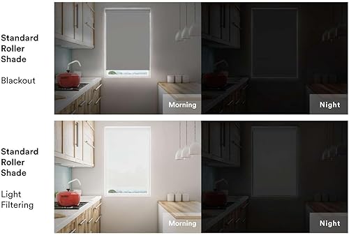 Miniatura 6 de Linen Avenue Persiana enrollable opaca personalizable sin cordón, colección Sierra, blanca de 18 a 23 pulgadas de ancho x 36 pulgadas de alto (llega