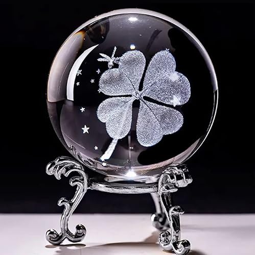 Figura de bola de cristal grabada con láser 3D de 2362in Bola de vidrio pisapapapeles con soporte para mesa de oficina en casa Esfera de cristal disponible en Yaxa Costa Rica