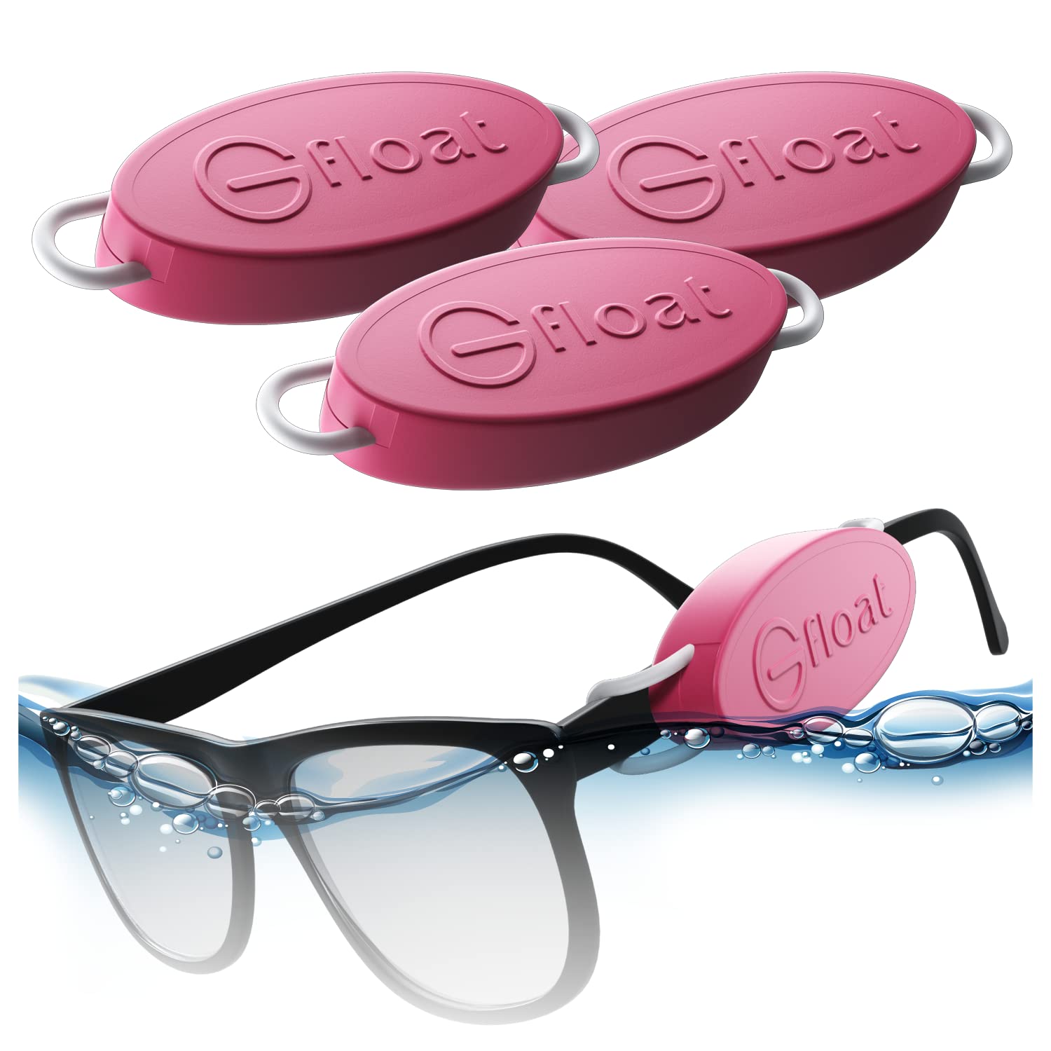 GFLOAT Floating Eyewear Retainer – Sunglasses &amp; Prescription Glasses Float, No Strap, Water Sports