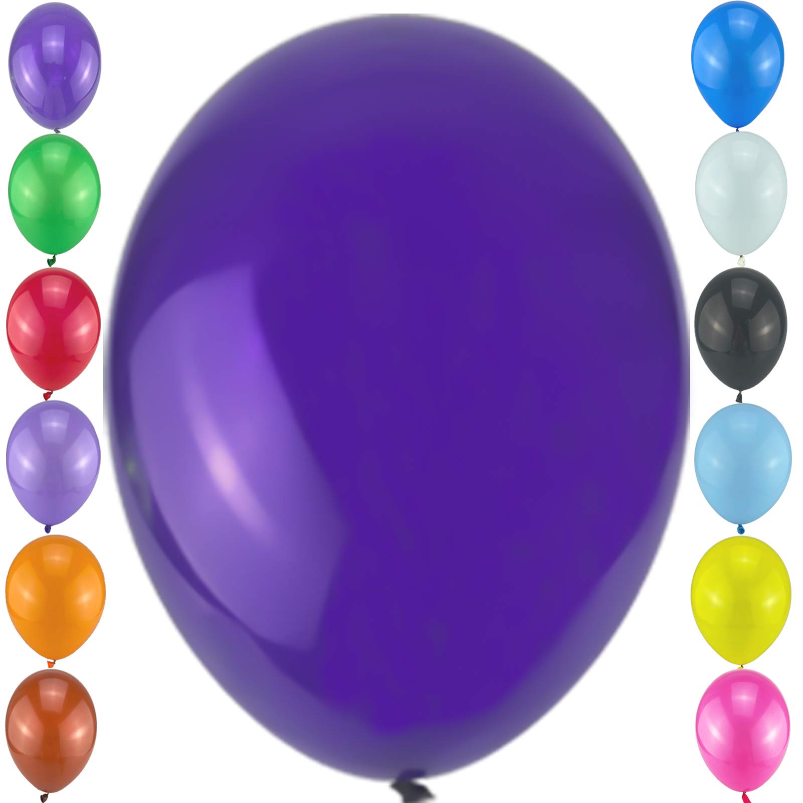 Buy 50 Pack Bulk Large Balloons, 12 Inches Giant Matte Balloons, Helium