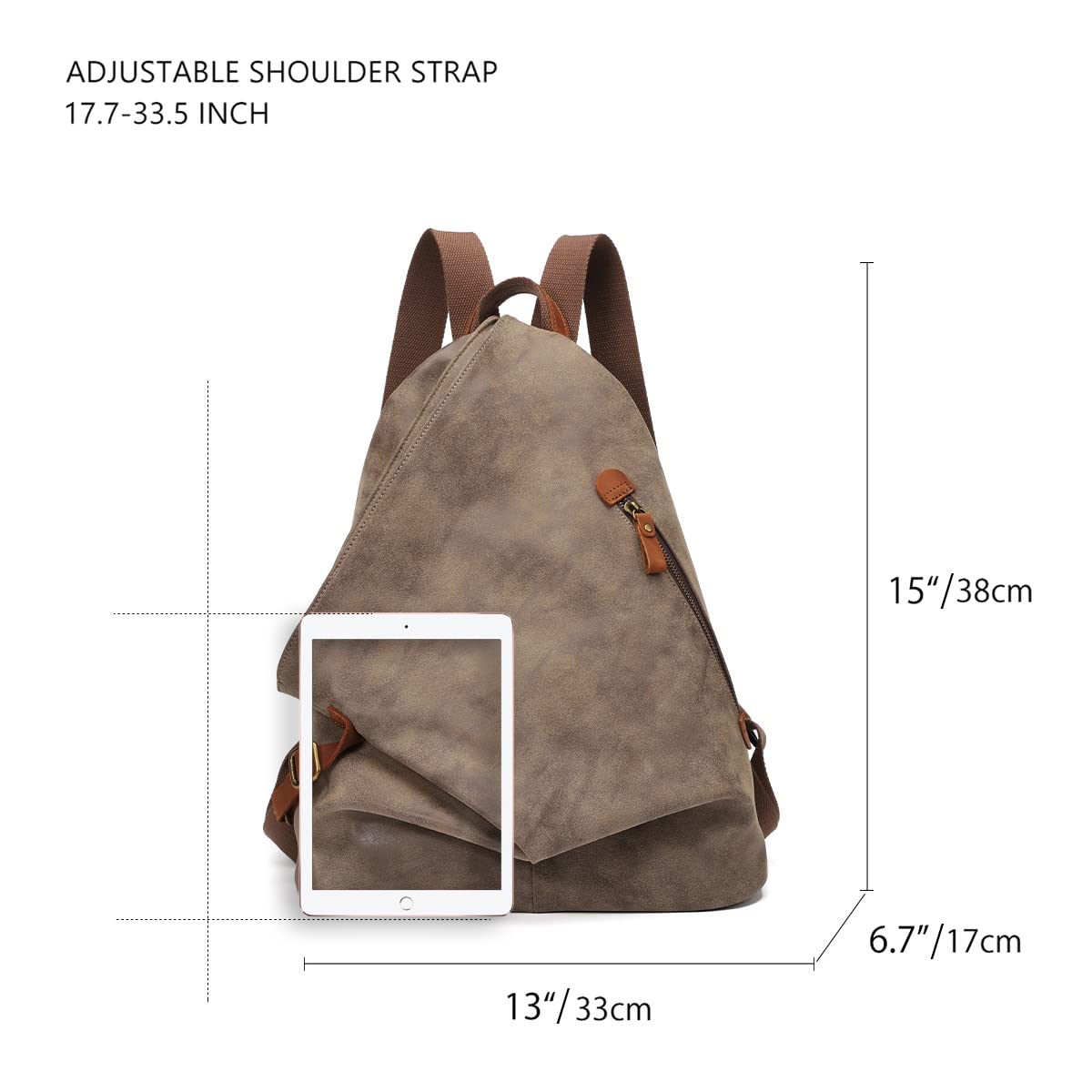 Zaino vintage in tela - Zaino da viaggio grande casual Zaino da viaggio all'aperto Zaini da trekking Borsa a tracolla per uomo Donna