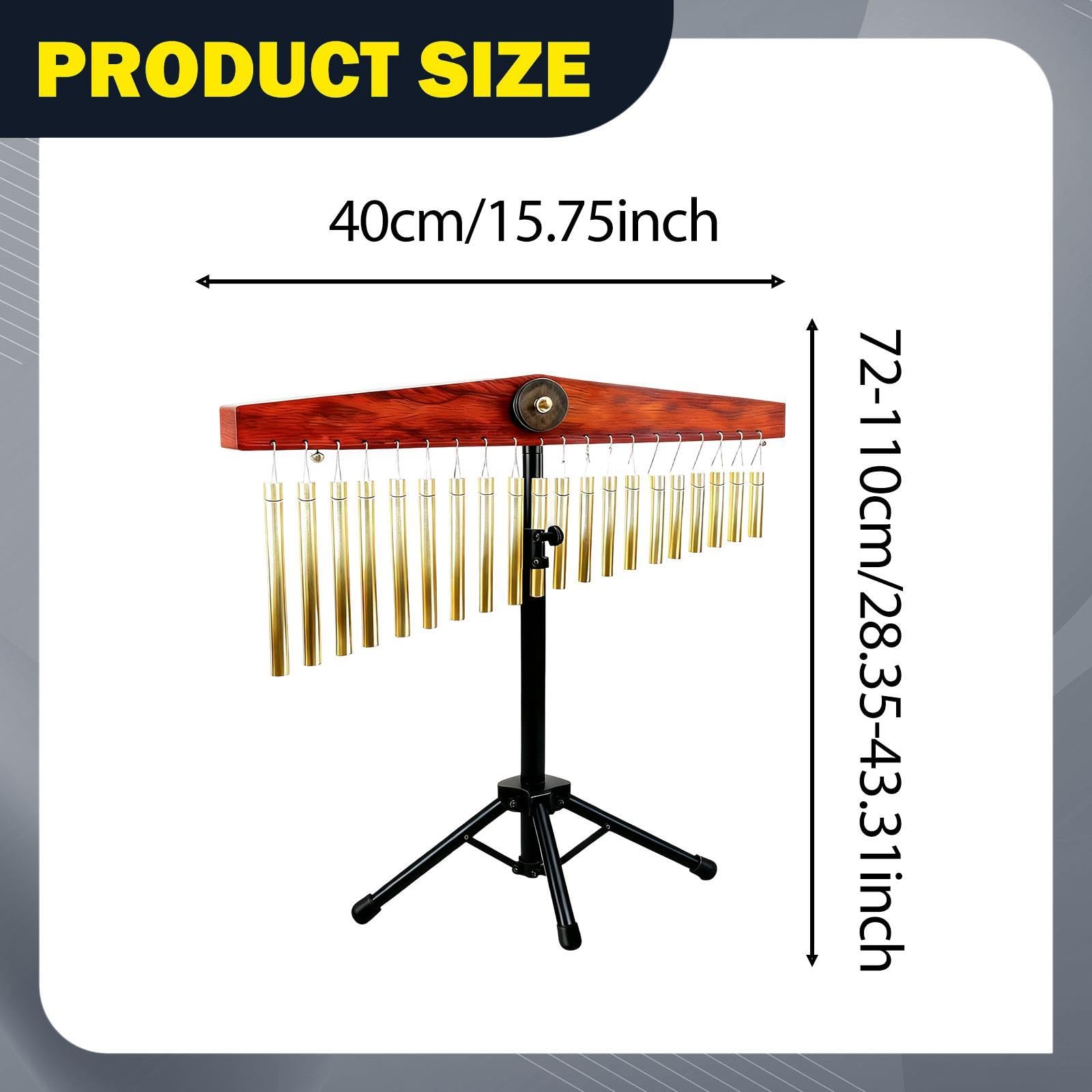 Bar Chime Musikinstrument mit Verstellbarem Ständer, Einreihig