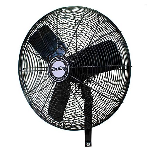 Air King 9025 24-Inch Industrial Grade Oscillating Wall Mount Fan , Black