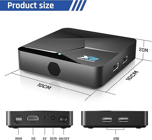 Miniatura 6 de Lutonvia Super Console x2 Gaming and TV System Retro Video Game Console with 100k+ Classic Games, supports 60+ Emulators Video Game Console,S905X2