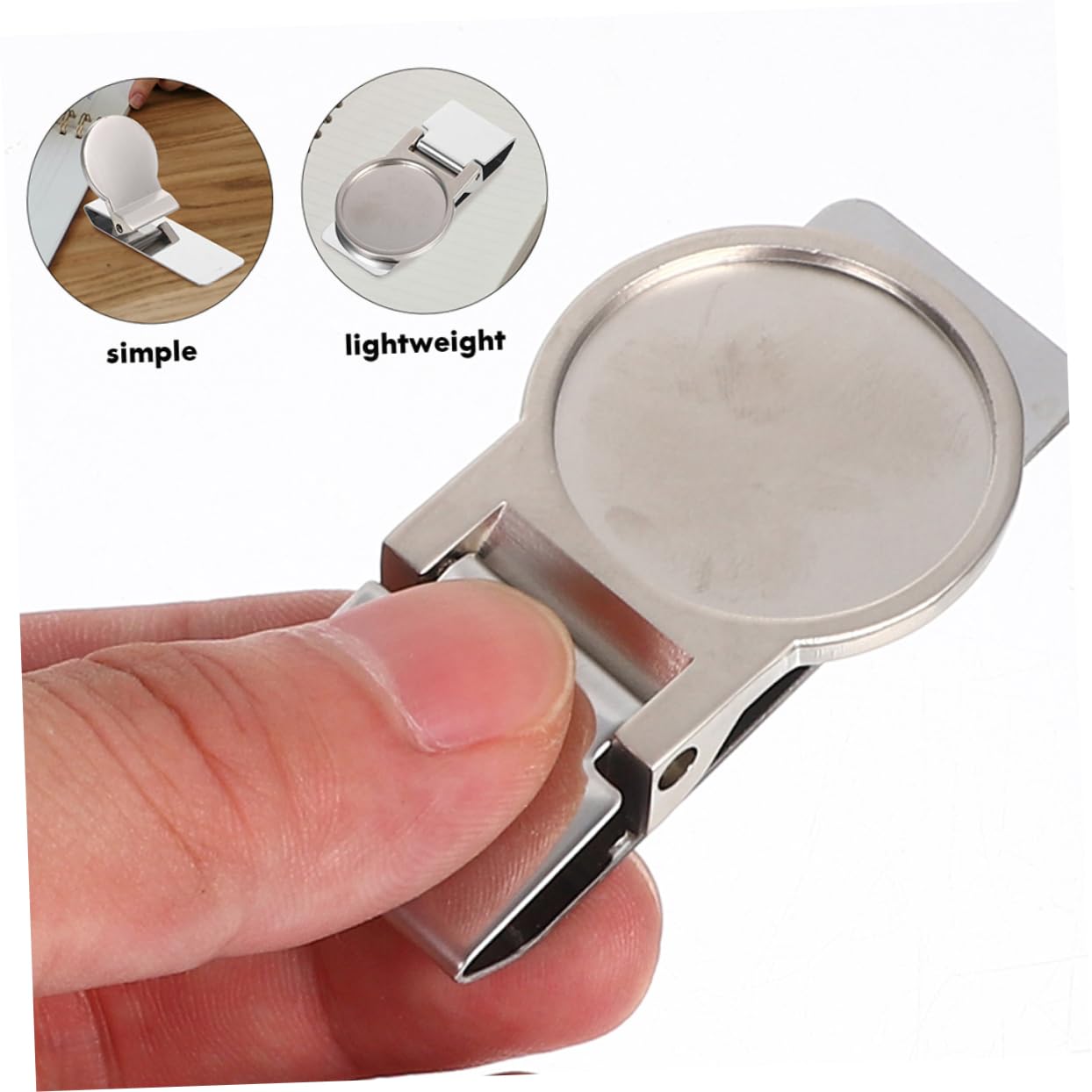 FRCOLOR 4sets Stainless Steel Clip Money Fixing Clamp Multi-function Cash Holder 2pcs*4