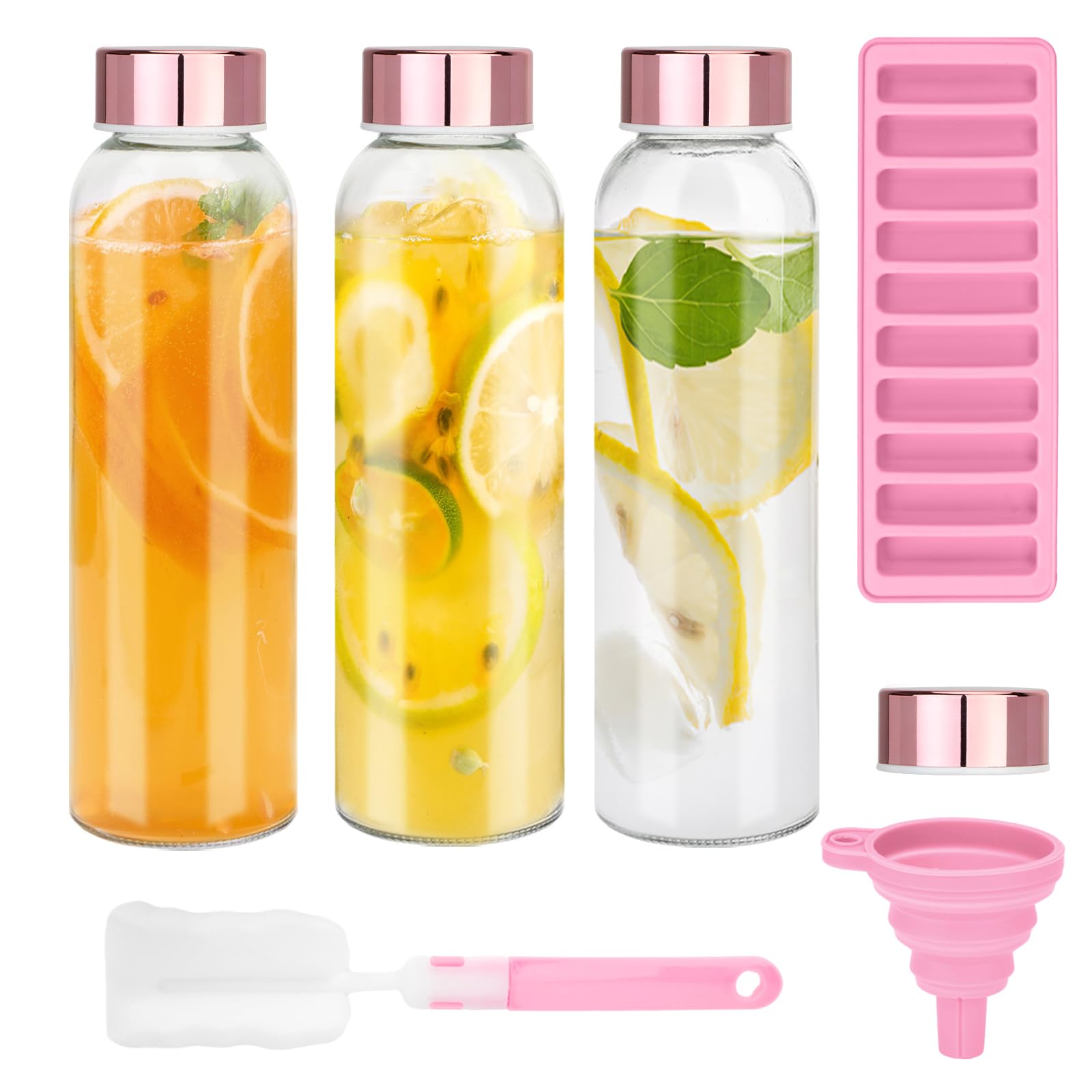 Amazon.com: Zukro Glass Juice Bottles with Lids for Juicing