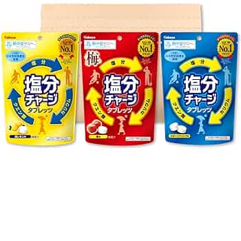 Amazon.co.jp: カバヤ 塩分チャージタブレッツ 3種 DBOX（梅