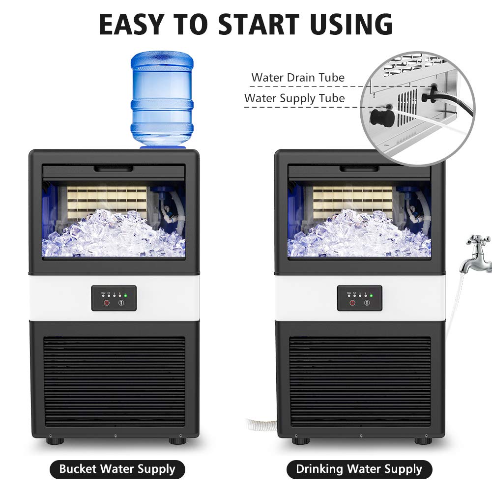 LifePlus Commercial Ice Maker Machine Under Counter Produce 70LBS of