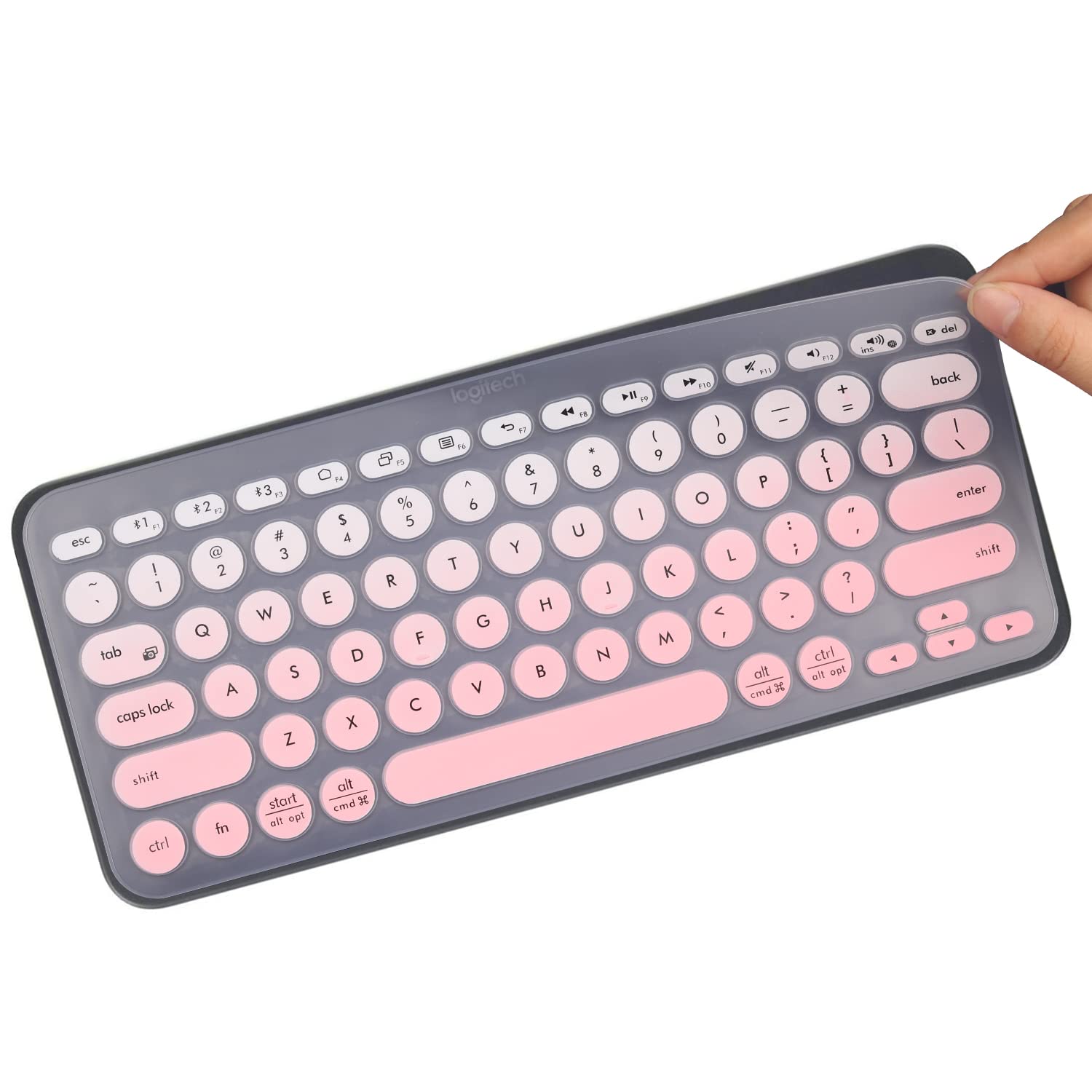 Keyboard Cover for Logitech K380 Pebble Multi-Device Bluetooth Keyboard/Logitech Pebble Keys 2 K380s/Logitech K380 Multi-Device Bluetooth Keyboard,
