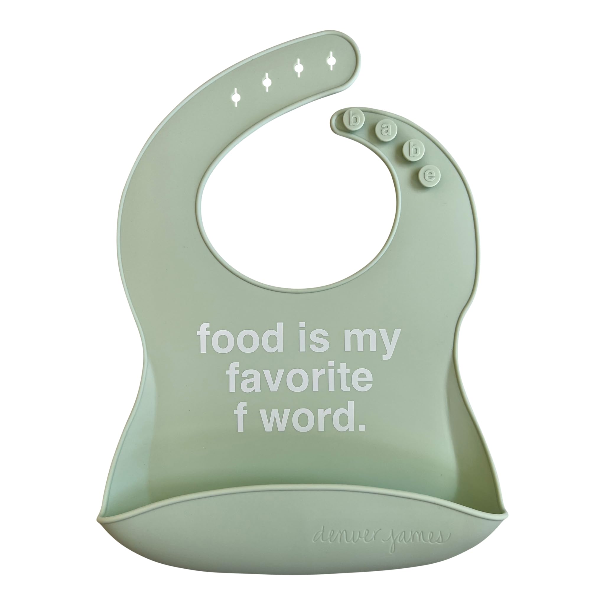 Denver James Silicone Feeding Bibs | Dishwasher Safe. Waterproof. Adjustable.
