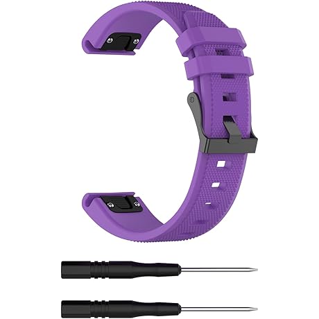 Compatible with Garmin Watches 22mm Silicone Replacement Band Strap for Fenix 5/6/7 Approach S62