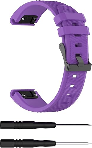 Miniatura 2 de Compatible con Garmin Fenix 6 Pro Watch Bands, Forerunner 945 Bands, 0.866 in Quickfit Silicona Correa de repuesto para Garmin Instinct, Fenix 5