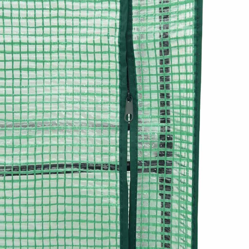 Bancal alto con accesorio para invernadero, aspecto de ratán, color gris azulado, 40 x 40 x 139 cm, tubo de hierro estable, marco resistente al agua, accesorio para jardín, balcón, terraza