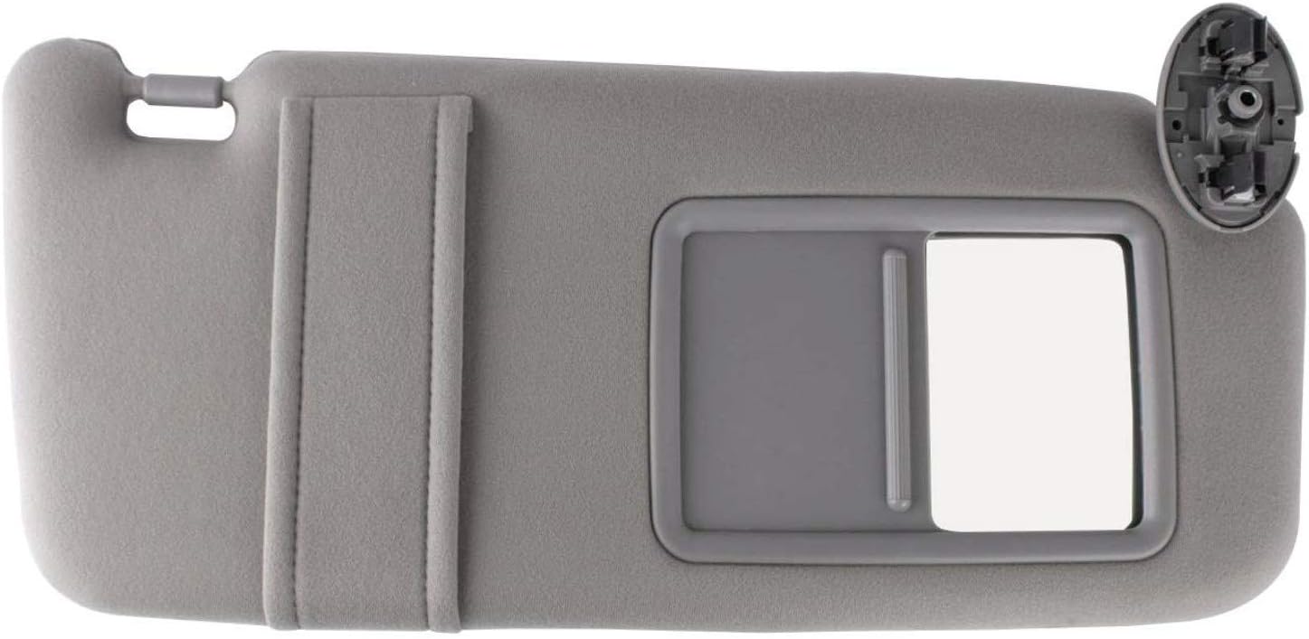 GOLDPAR Sun Visor Compatible with 2007 2008 2009 2010 2011 Toyota Camry & Toyota Camry Hybrid 2007-2011 Without Sunroof and Light (Gray, Right Passenger Side)