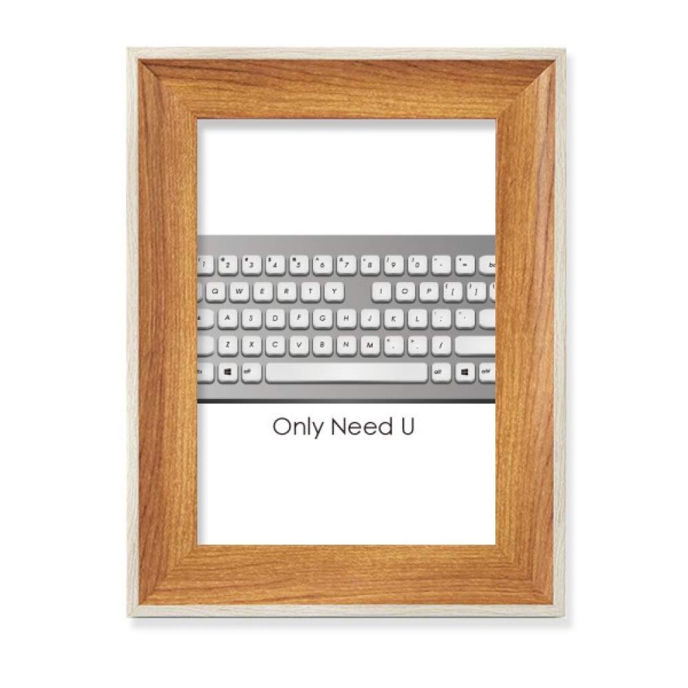 Cadre de photo en bois de bureau pour programmeur clavier et affichage tableau art