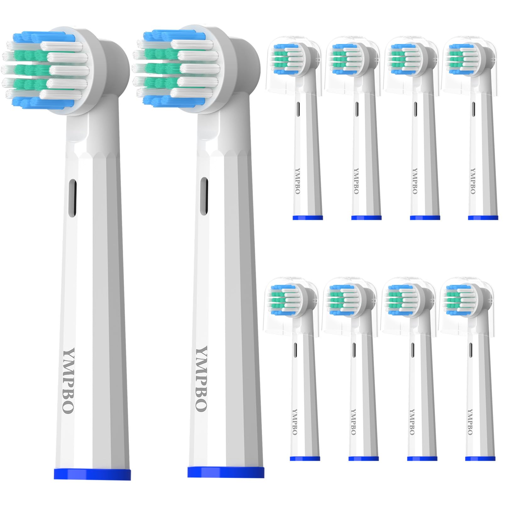 YMPBO Replacement Heads Compatible with Oral B Braun Electric Toothbrush, 10 Pack Toothbrush Head Refill, EB17A