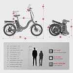 SAMEBIKE Electric Bike for Adults,Top Speed 32KM/H & Long Range 70-90KM,Folding E-Bike with 468WH Removable Battery,Dual Shock Absorber,7 Speed 20 * 2.35" Fat Tire Commuting Off-Road Bicycle