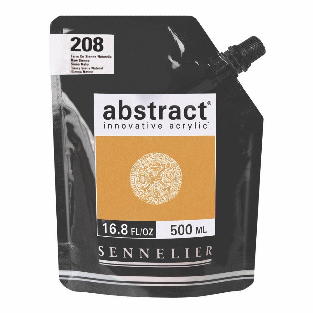 Sennelier Abstract Acrylic 500ml Pouch, Raw Sienna, (10-121521-208)