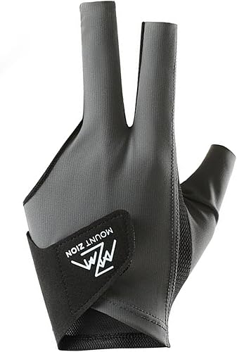 Miniatura 9 de Guante de billar para mano izquierda, guante de billar de 3 dedos con tela transpirable de secado rápido, accesorios deportivos profesionales para