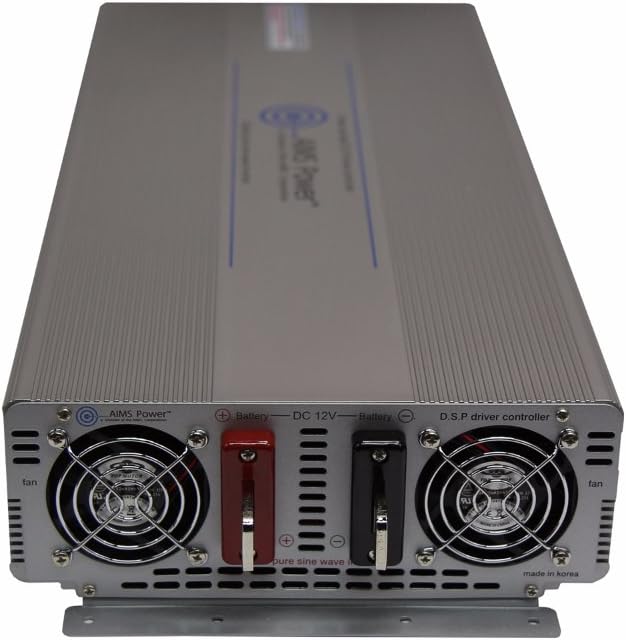 AIMS Power PWRIG300012120S Pure Sine Power Inverter, 3000W Continuous Power, 6000W Surge Peak Power, 12V DC Input, 60hz or 50hz Switch, Highly Efficient, Improved Output at Low Voltage : Everything Else