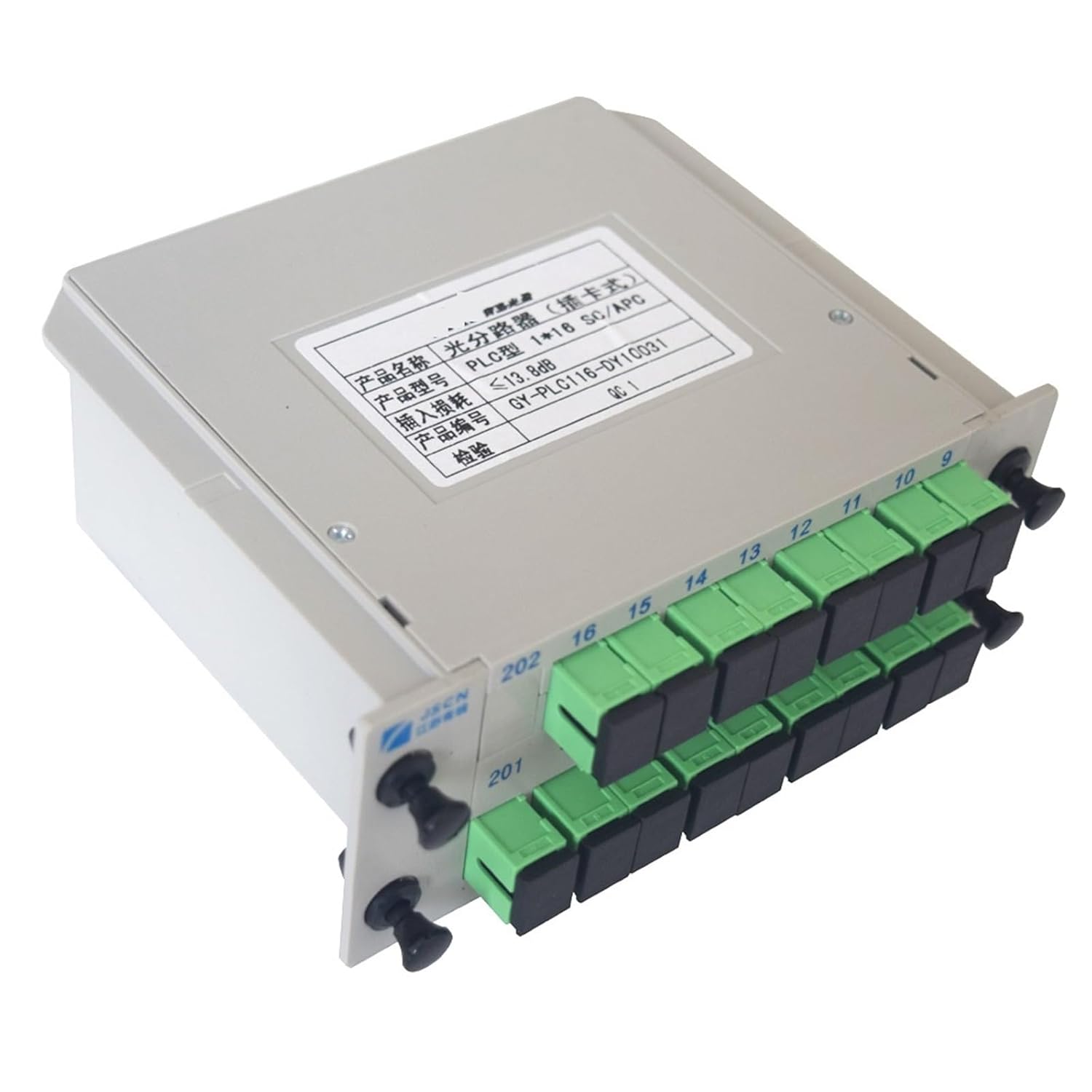 1x16 LGX Box Cassette Card Inserting SC/APC Splitter Module 1:16 Ports Fiber Optical