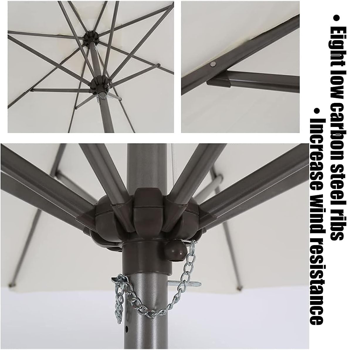 Parasol Beach Umbrella UV50+ Large Outdoor Market Umbrellas,Patio Garden Table Umbrellas with Cranks, and Parasols,for Terraces Yards Lawns Outdoors (Brown) good