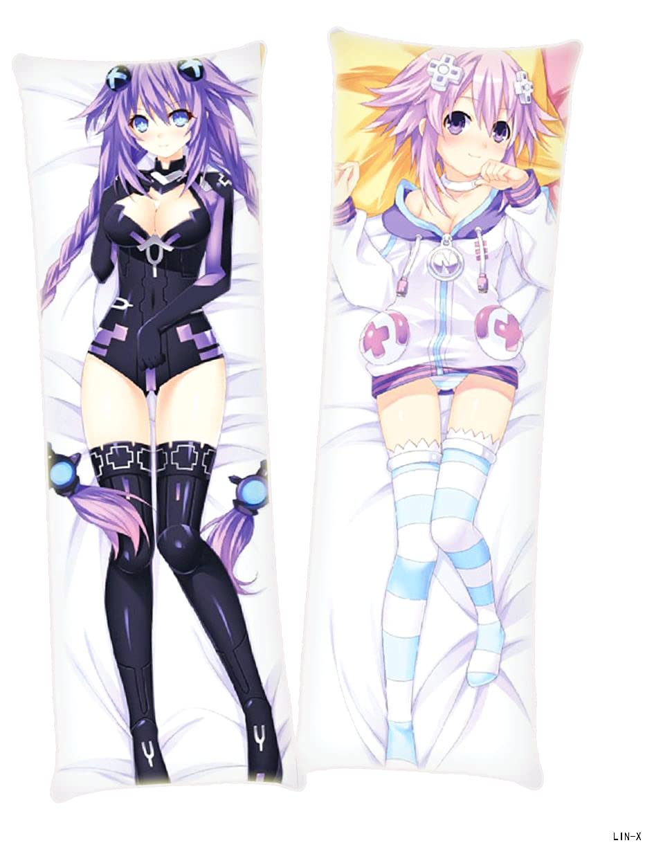 LINXJ-ARTS Hyperdimension Game Neptunia Anime Girl Body 2 Way Tricot 160x50cm(62.9inx19.6in) dakimakura bezug Pillowcases