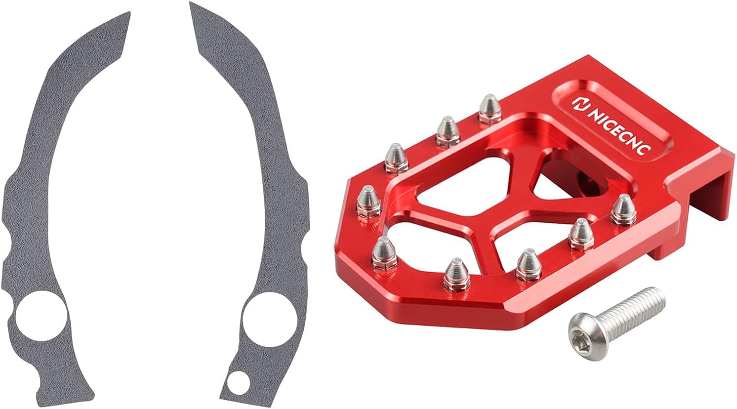 NICECNC Brake Lever Pedal Extender and Engine Frame Guard Stickers Compatible with Yamaha YFZ450R 2009 2010 2011 2012 2013-2023,YFZ450X 2010-2011