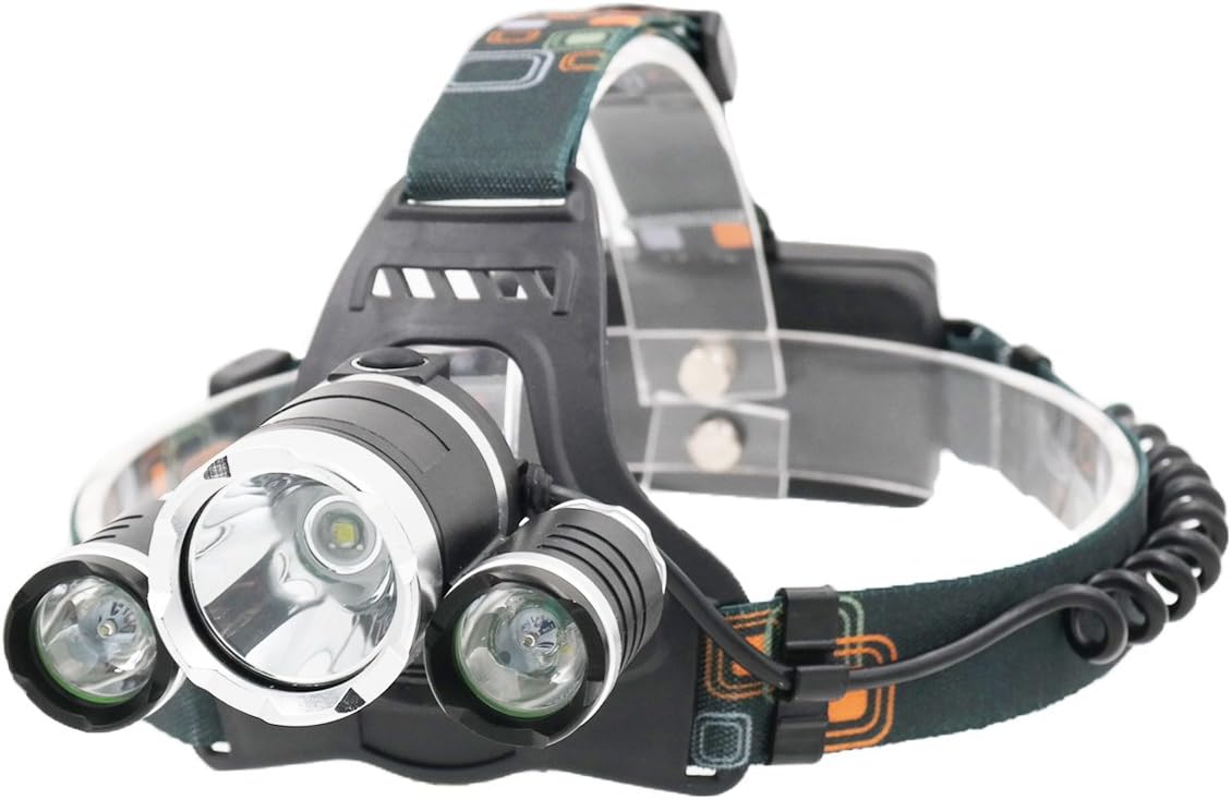 PB-SOAR 5000 Lumens 3 x CREE XM-L T6 LED Headlamp Headlight Flashlight 4 Modes For Outdoor Activities