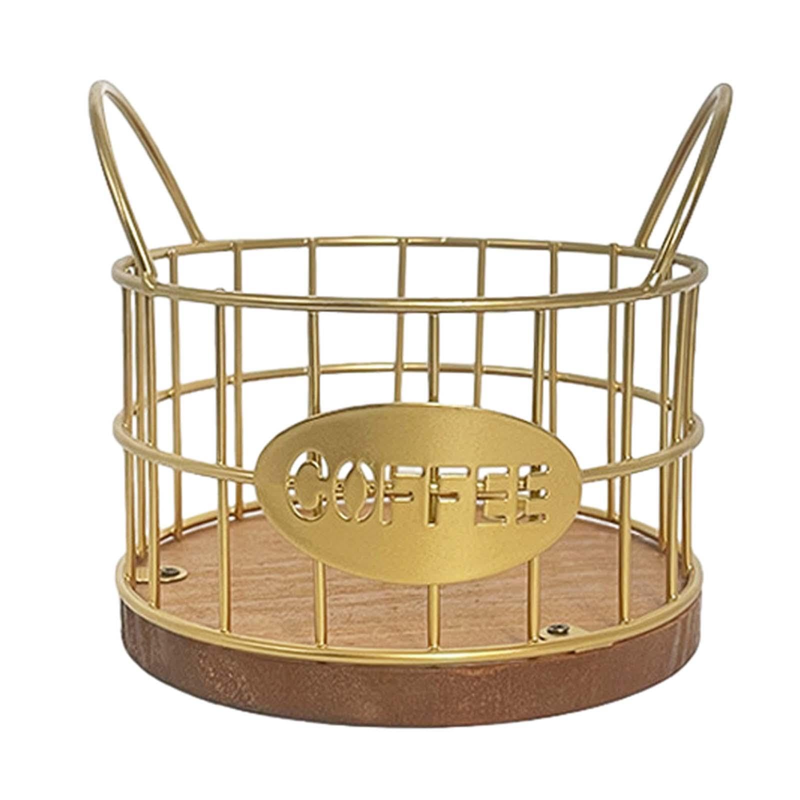 Porte-dosettes de café doré luxueux - Rangement de cuisine haut de gamme
