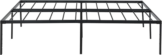 Black King Size Bed Frame, Heavy Duty Metal Platform Bed Frame with Steel Slats Support, Strong Bearing Capacity, Under Bed Storage, Noise Free Easy Assembly (King)