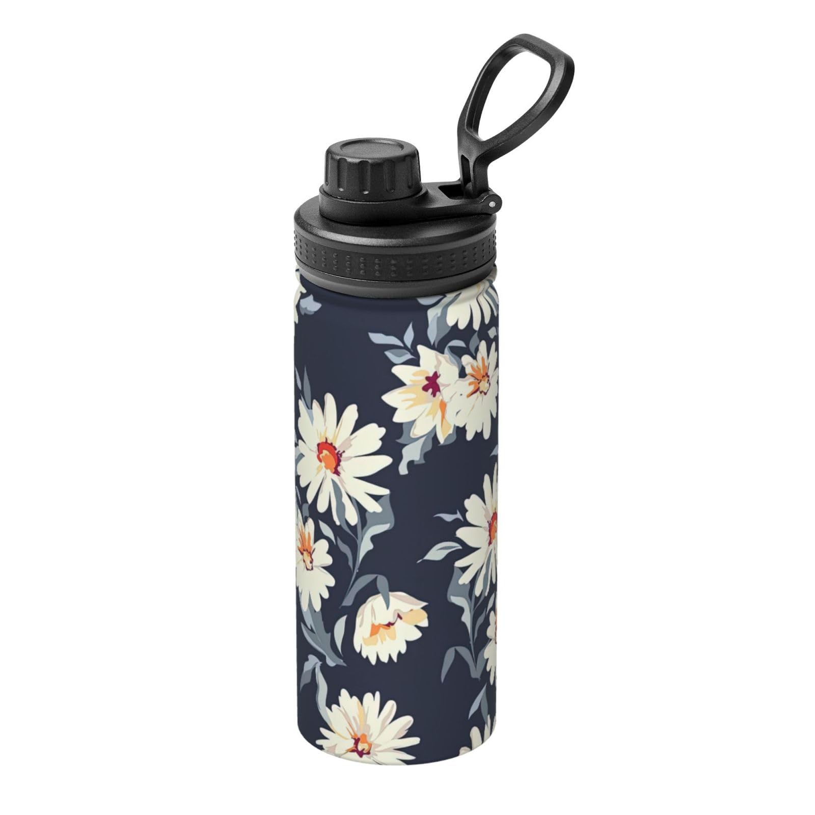 Bouteille d'eau isotherme Daisy pour sport et gym, gourde voyage 532ml