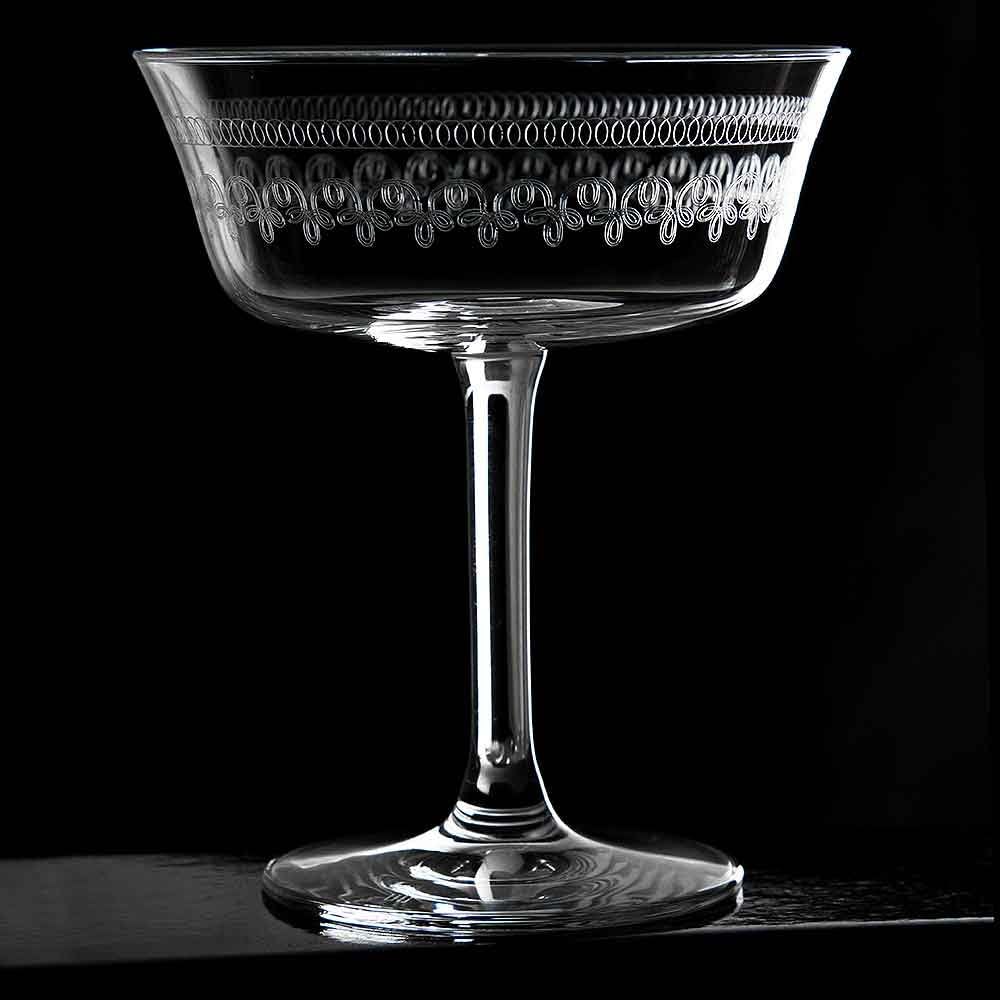 Retro Fizzio 1910 Cocktail Glasses 26cl - Box of 6 - Vintage Inspired Cocktail Glasses