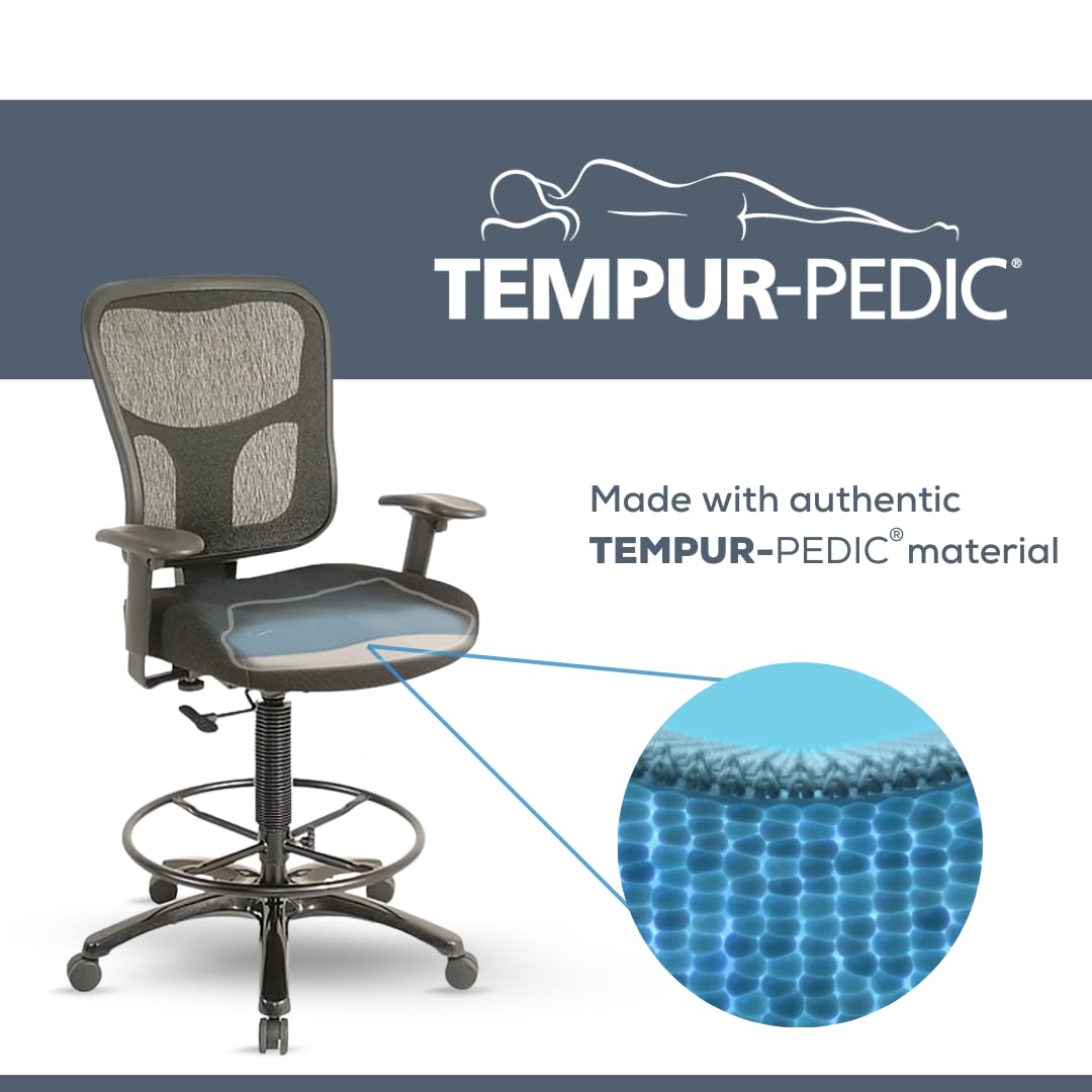 リリアン様。専用。TRUCK DESK ＆ IRON BASE CHAIR Amazon.com: Tempur-Pedic TP8200C Fabric Drafting Stool with