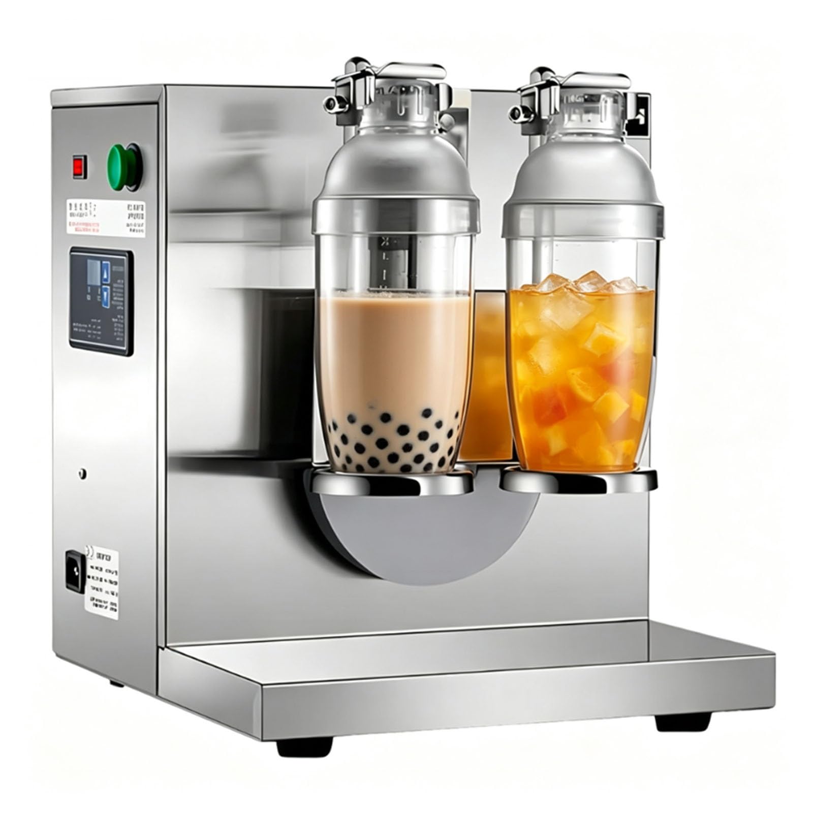 Maszyna do wytrząsania herbaty bąbelkowej,automatyczna maszyna | Elektryczny shaker Bubble Boba z podwójną głowicą, regulowaną prędkością i timerem 0–120 s, zawiera 2 filiżanki