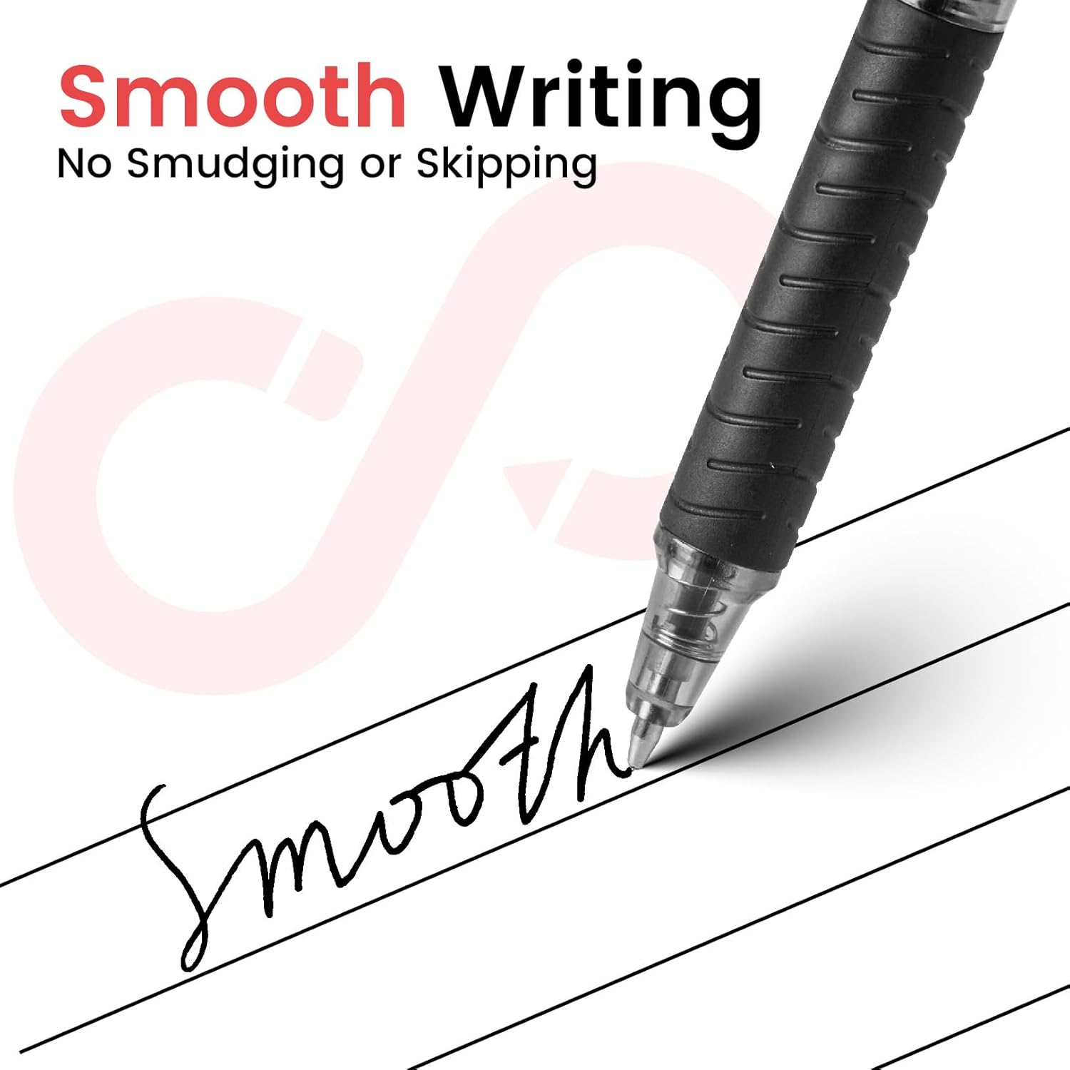 Sooez 40 Pack Bulk Pens Ballpoint Smooth Writing pens, Retractable Black Ink Pen, Medium Point 1.0mm Click Pens for Journaling, Soft Grip Box of Pen Office Supplies for Nurse,Server, Note Taking,Black - Image 2